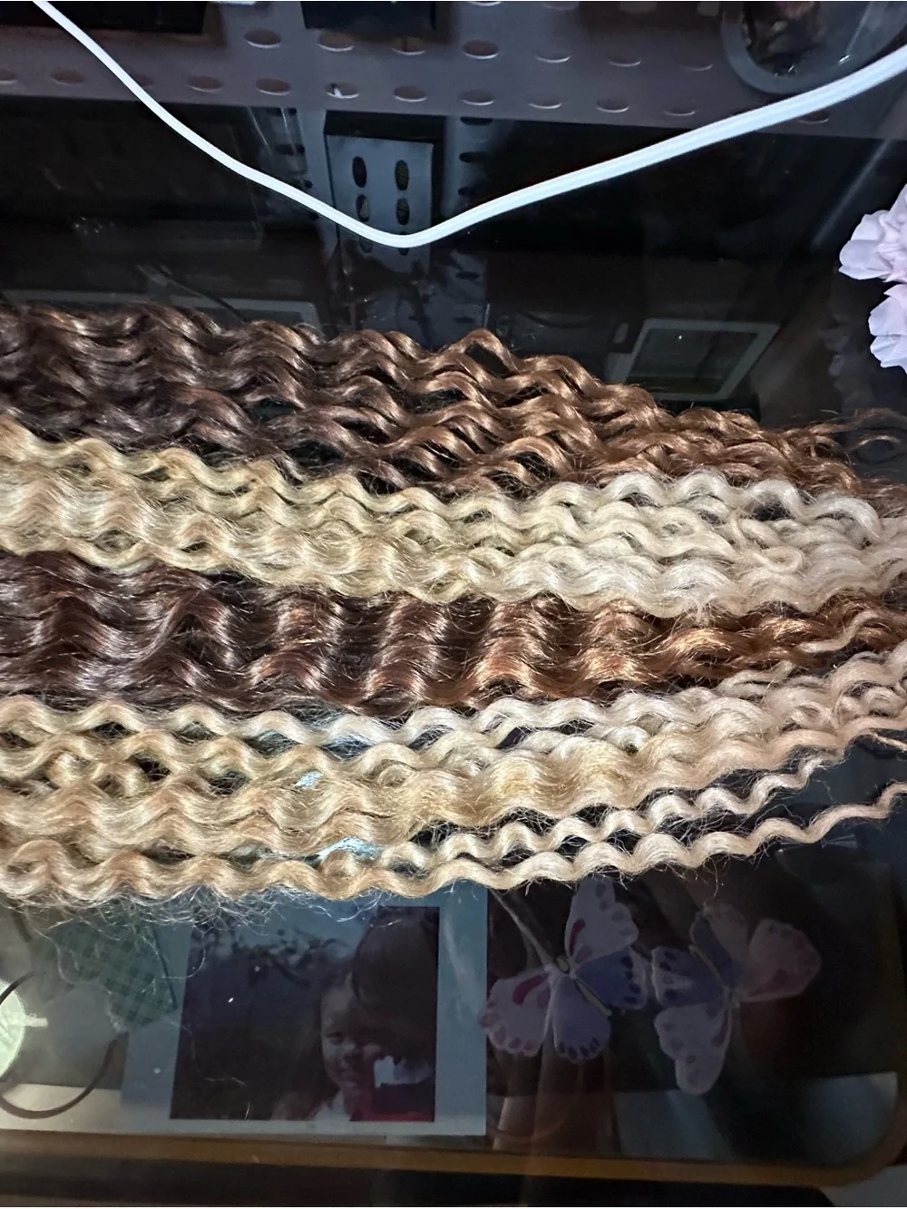 (Witchcraft beauty) Brown and Blonde Synthetic wavy  locks #20 DE  paid $240